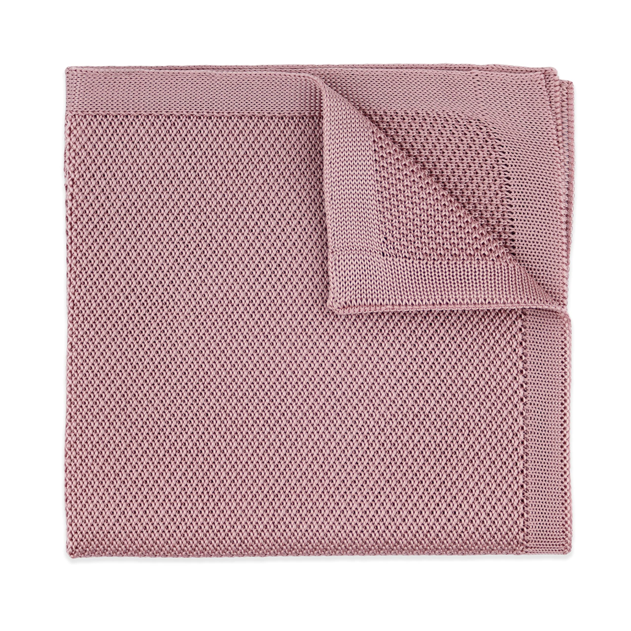 The Gents Lab Men's Dusty Pink 100% Polyester Knitted Pocket Square (Dusty Pink)