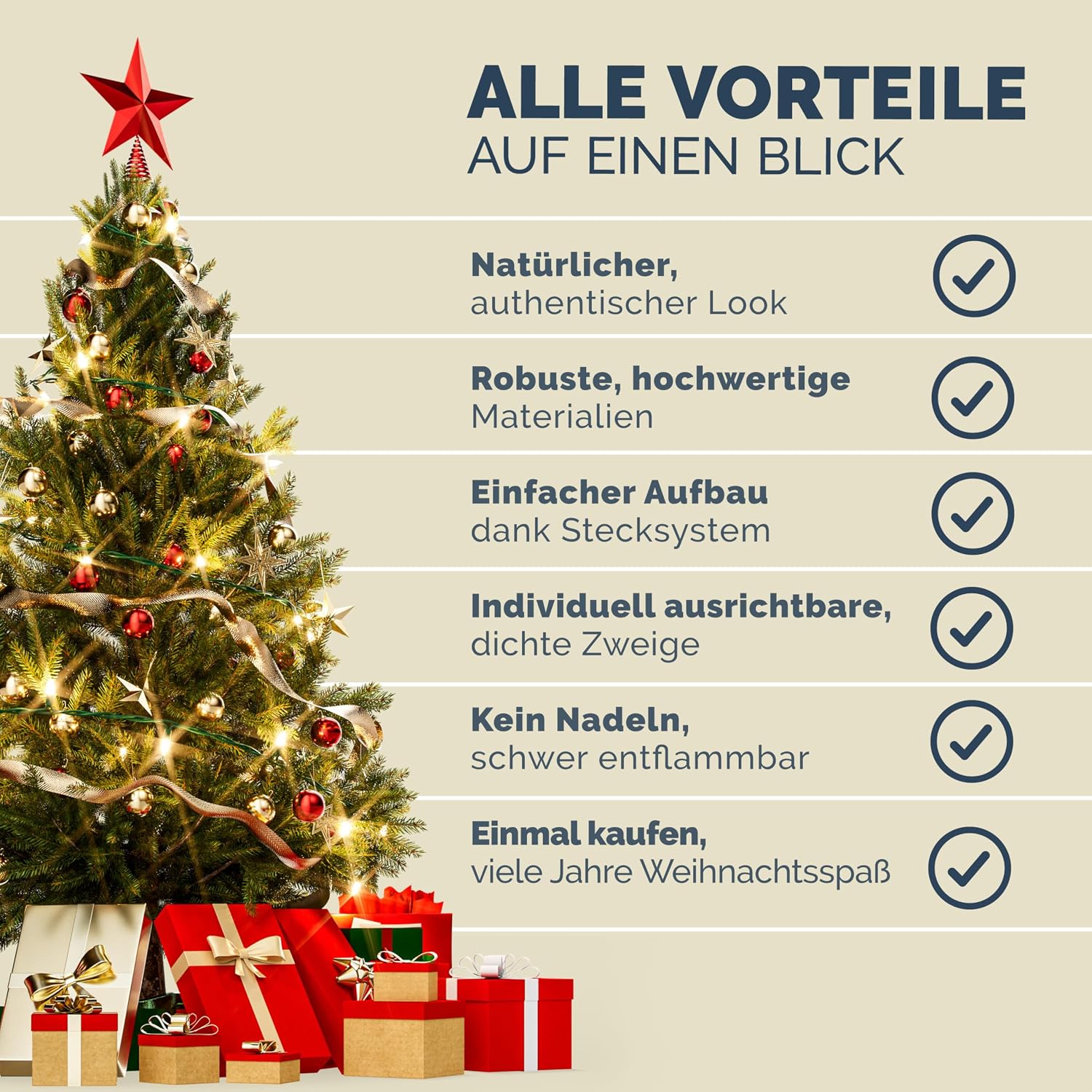 Casaria Premium Kunstkerstboom 180 cm – afbeelding 8