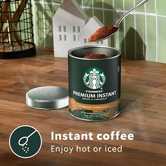 Starbucks Premium Instant Coffee Blonde Roast, 3 Tins 3.17 oz | 100% Arabica premium instant and microground coffee; Blonde Roast; 3 tins, 3.17 oz each