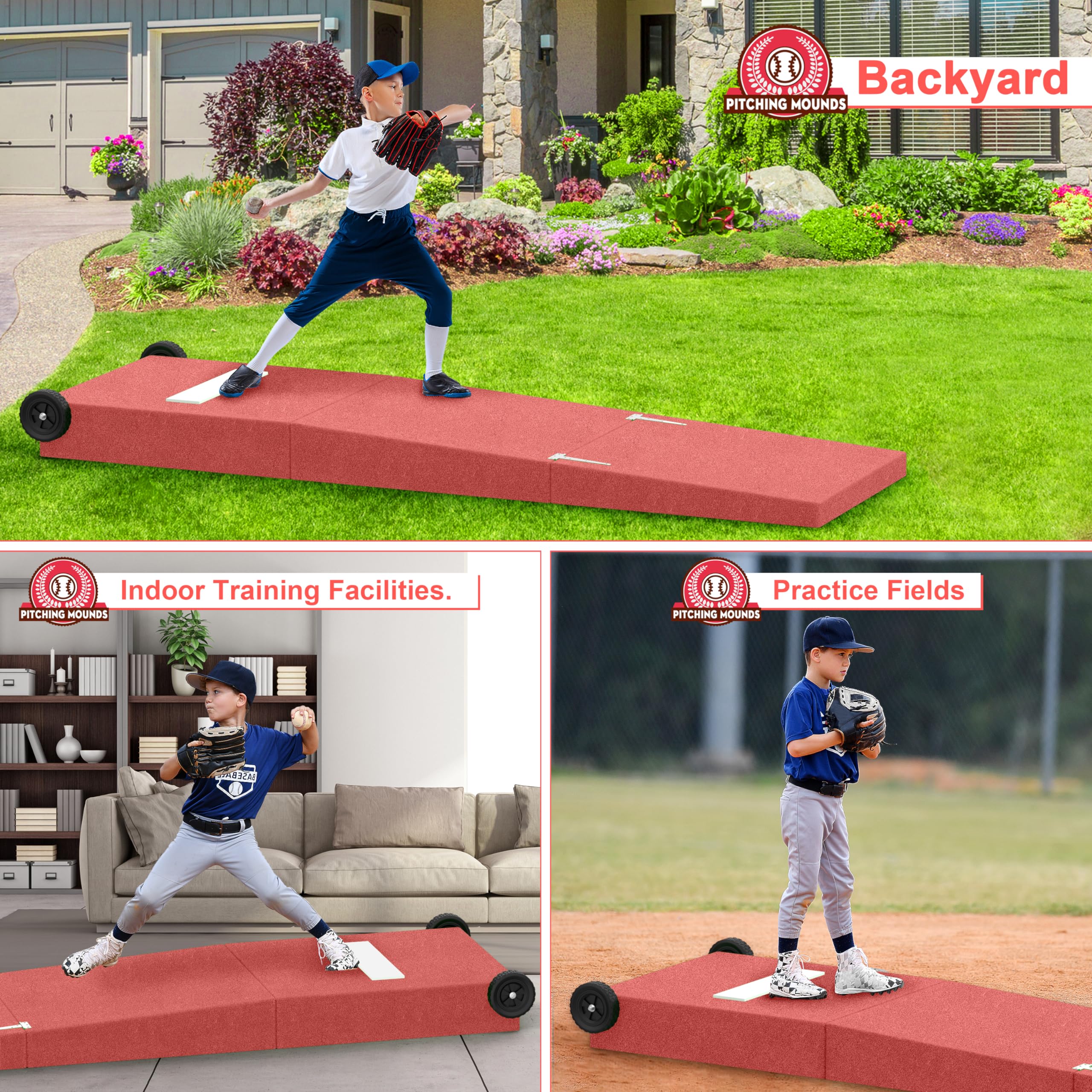 VEVOR Portable Pitching Mound - 31" High, 550 Lb Capacity, With Turf Top & Carry Handle For Baseball/Softball
