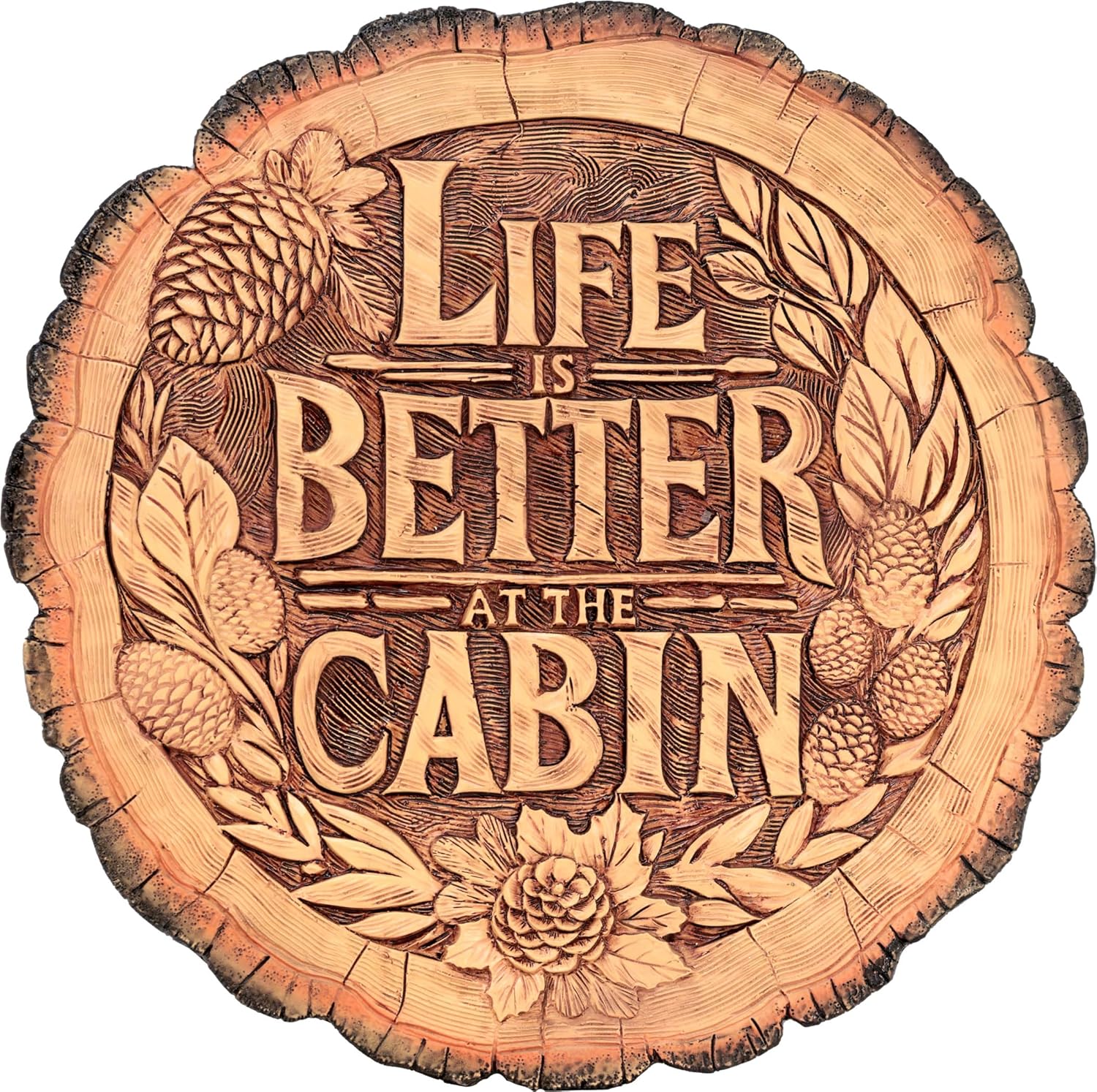 Spoontiques - Garden Décor - Better at The Cabin Stepping Stone - Decorative Stone for Garden