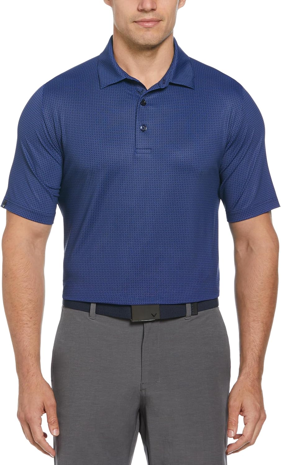Callaway Mens Chevron Foulard Print Stretch Golf Polo, Stretch Seams, Sun Protection (Available in Big & Tall)