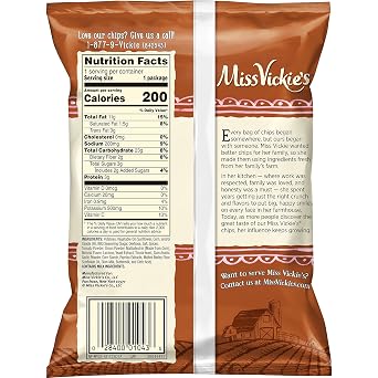 Miss Vickie's Flavored Potato Chips, Smokehouse BBQ, 28 Count