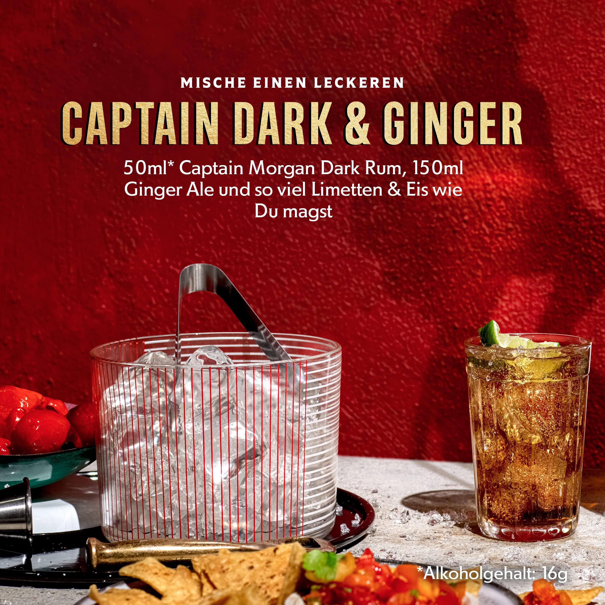 Captain Morgan Dark Rum | dunkler kräftiger Rum | karibisches Flair | für Cocktails & Longdrinks | 1.0 (1 x 1l) | 1000ml | 40% (Packung mit 3)