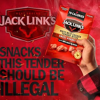 Jack Link's Sweet BBQ White Meat Chicken Tender Bites - (48 Pack) 1 oz