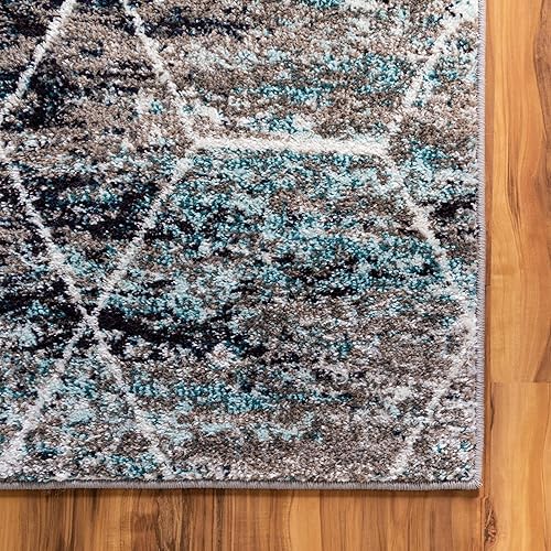 Miniatura 11 de Unique Loom - Alfombra de la colección Trellis Frieze, geométrica (4 x 6 pies, Multicolor Marfil)