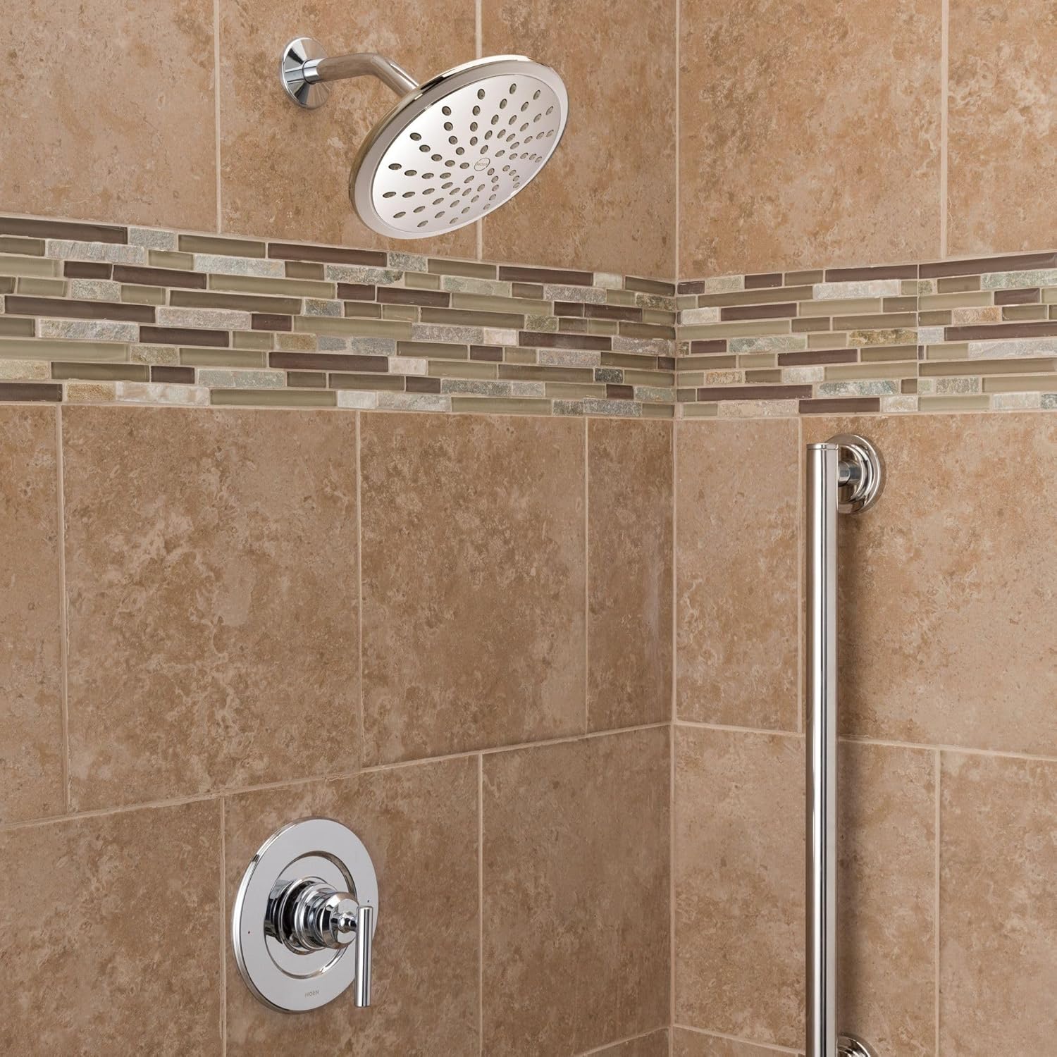 Moen Gibson M-CORE 2-Series Shower Trim Kit with 1-Handle and Arm, Valve and Showerhead Required, Chrome, UT2902NH