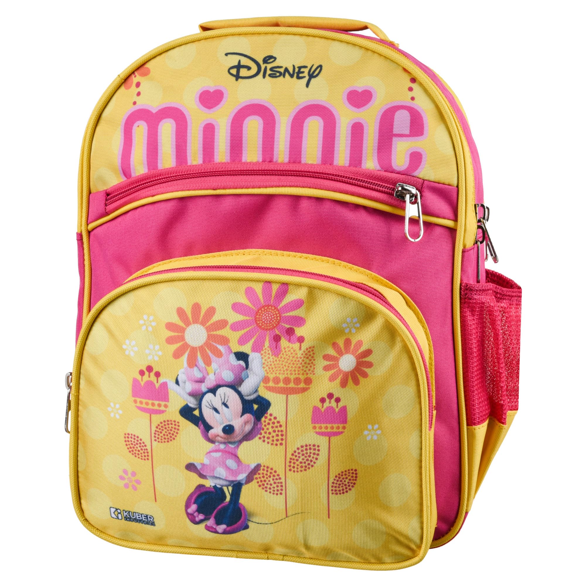 Disney Minnie School Bags | Kids School Bags | Student Bookbag | Travel Backpack | School Bag for Girls & Boys | School Bag with 4 Compartments | Yellow & Pink-image-29