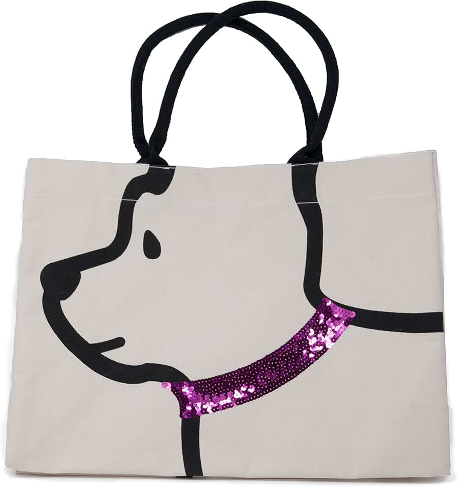 dog print tote bag