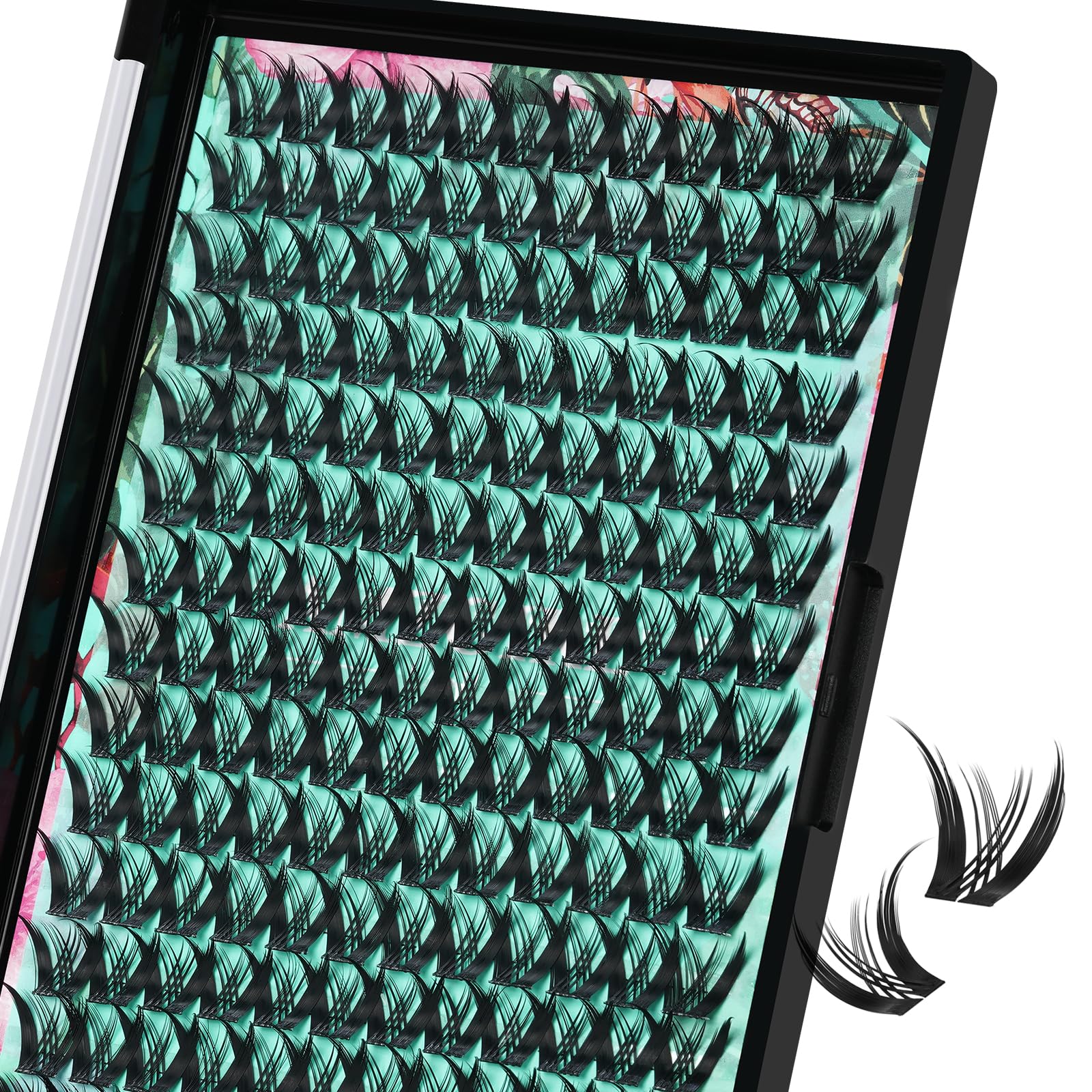 Ciglia Finte Manga 168Pcs Ciglia Finte Ciuffetti Wet Look Ultra-Sottile Lash Band Estensioni ciglia Spiky Anime Ampio Span Lashes (Kitten, D-10mm)