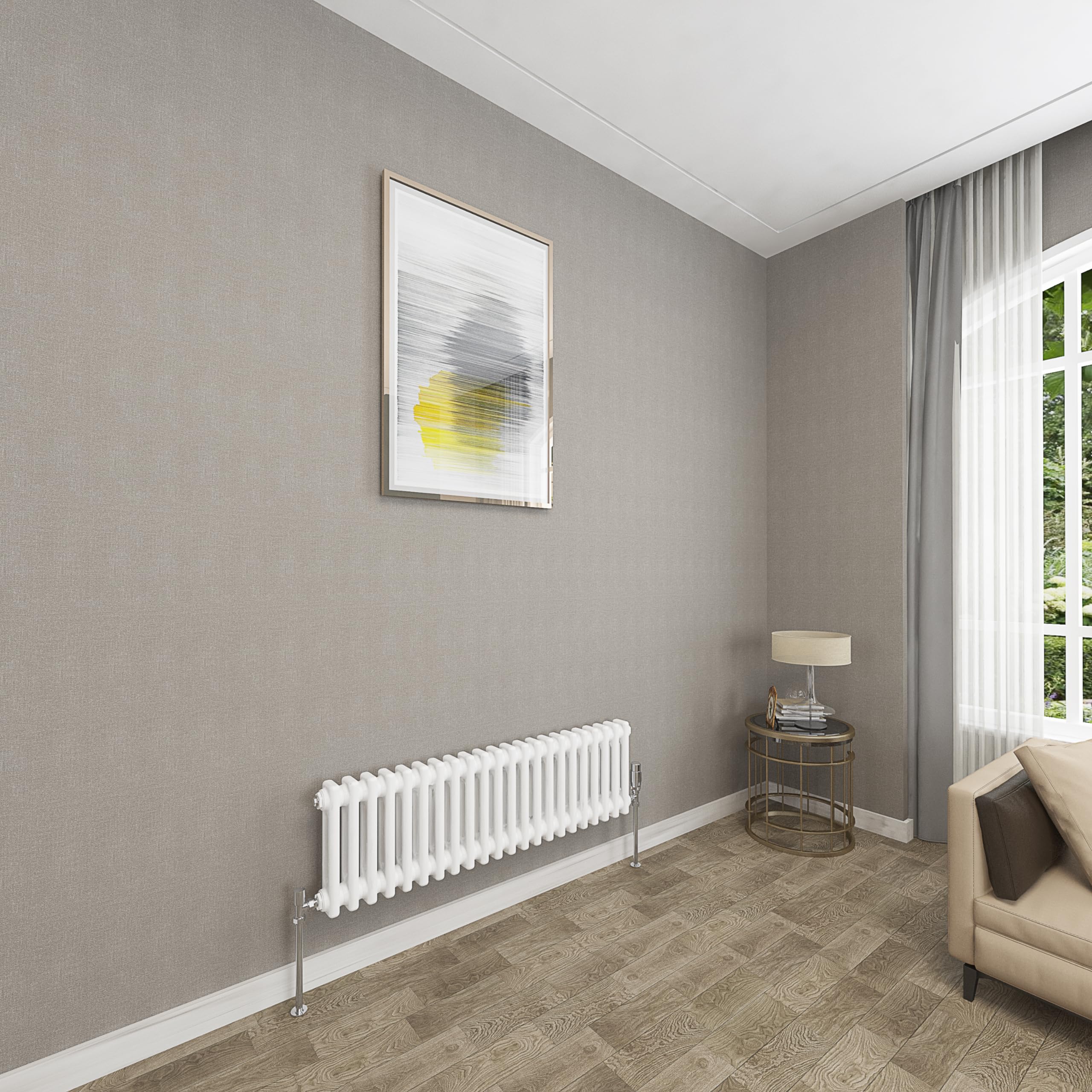 Sky bathroom 300x1010mm 2 Column Radiator Horizontal White Cast Iron radiato Traditional Central Heating Radiator