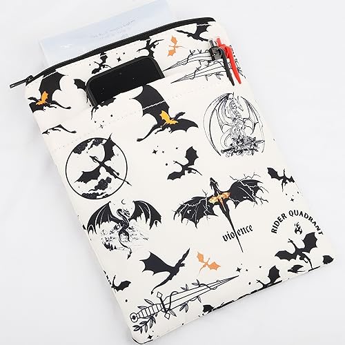 Miniatura 4 de Romantasy Dark Academia Dragons Book Sleeve Romantasy Dragons Gifts Dragon Riders Book Gifts YA Fantasy Book Cover Dragons Lover Book Gifts (vioence)