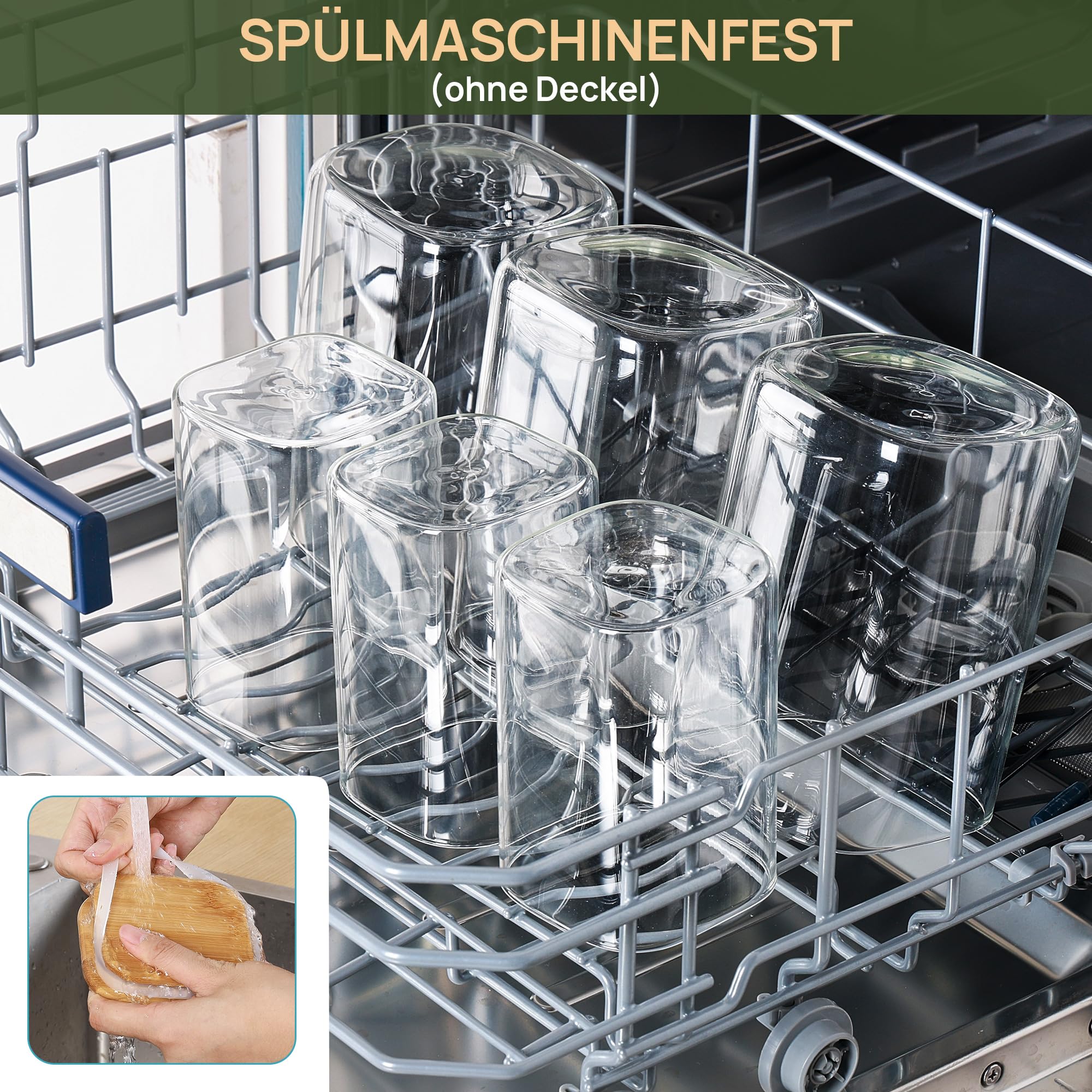 Vtopmart 12er Set Vorratsgläser Mit Deckel, 2 Größen : 1200ml x 6, 600ml x 6, Vorratsdosen Glas Mit Deckel, Vorratsglas Mit Holzdeckel zur Spaghetti Aufbewahrung