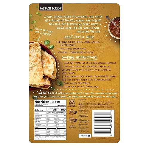 Miniatura 2 de Paso a la India Mantequilla pollo salsa a fuego lento, 7 oz, (Pack de 6)