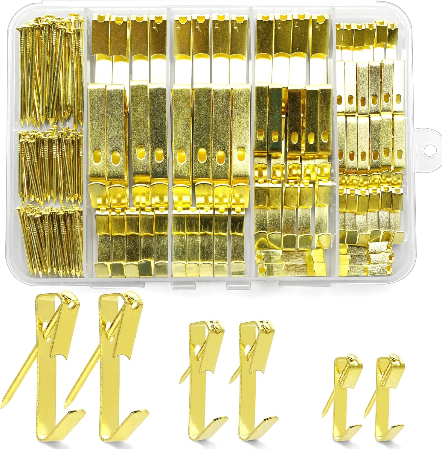 230 Pieces Picture Hanging Kit, 10lb, 30lb, and 50lb Picture Hangers, Metal Picture Hanging