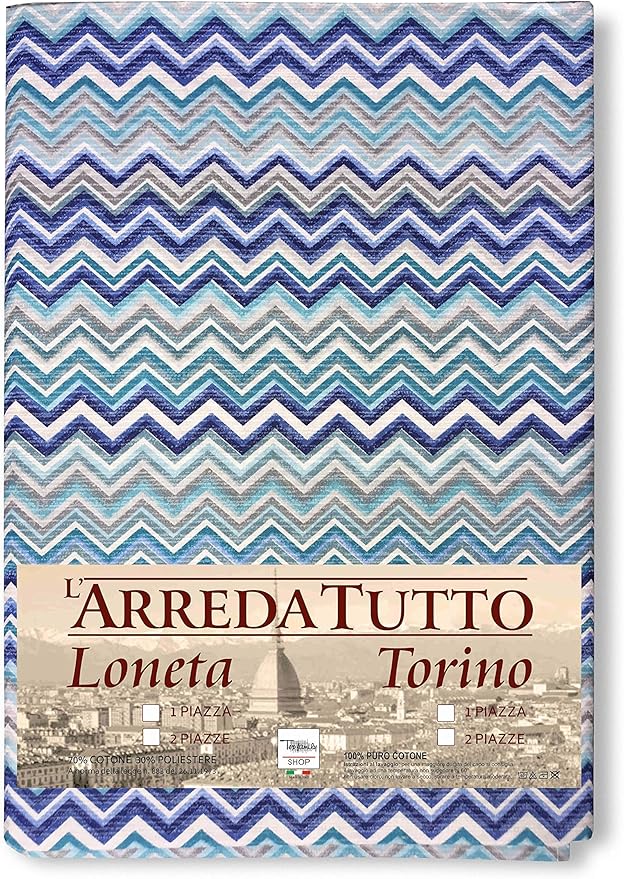 tex family Tagesdecke Gran Foulard Tagesdecke Sofaüberwurf Stoff Messori blau (260 x 280)