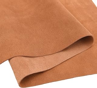 WAYNE'S DOG 3/4온스 스웨이드 가죽 스퀘어 소가죽 공예, 모카신, 가죽 공예, 가방 안감, 앞치마, 안장 부품용 (라이트 브라운, 30.5cm x 30.5cm(12 x 12인치))