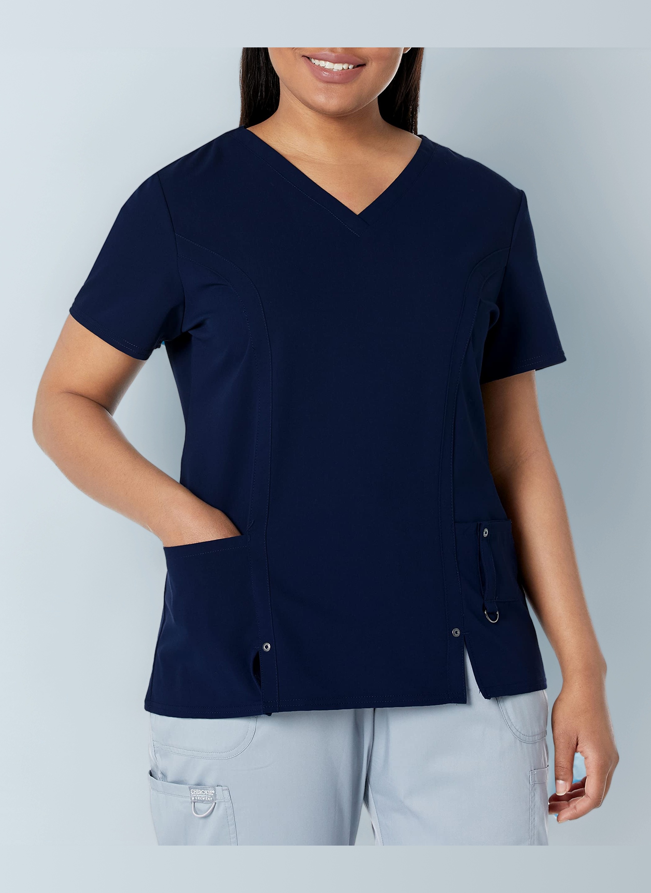 Dickies Women's Scrubs Xtreme Stretch V-Neck Shirt Medical Scrubs Shirt