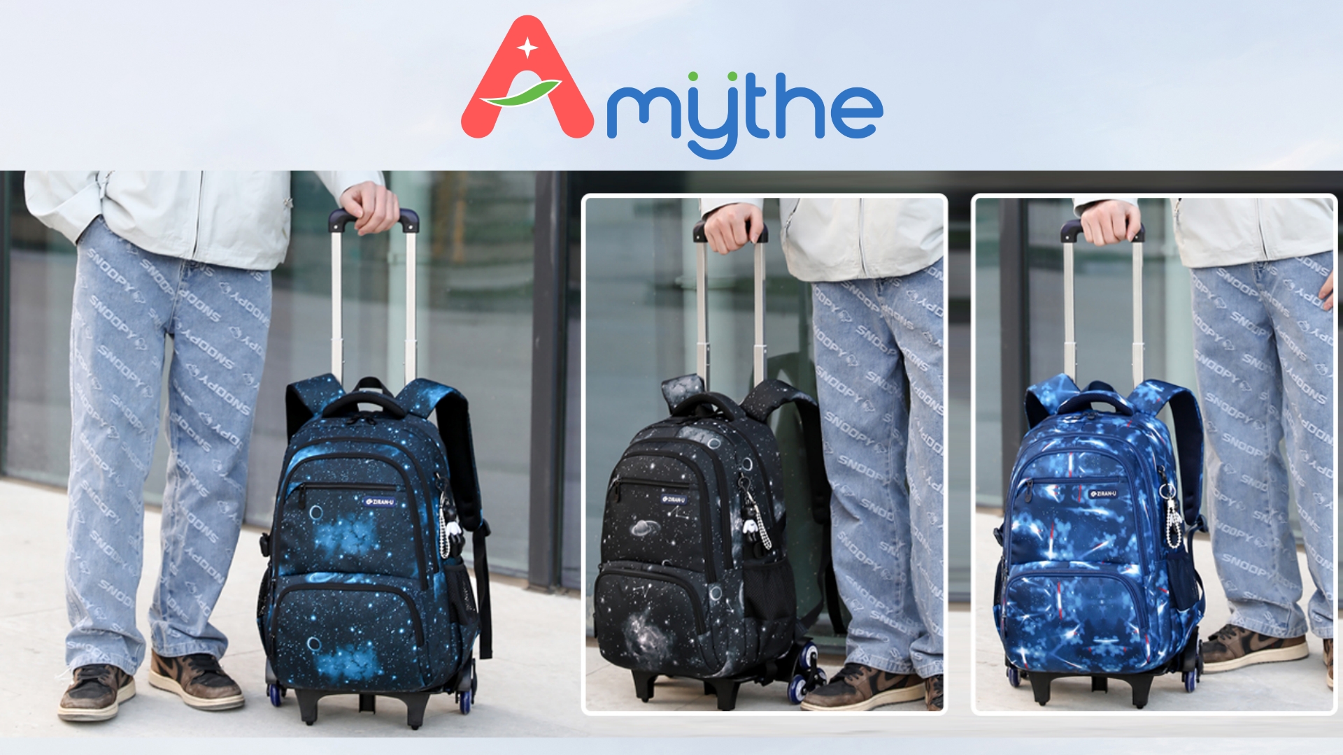 Sac à Dos à Roulettes Pour École - Cartable Trolley Enfant 6-12 Ans | Amythe