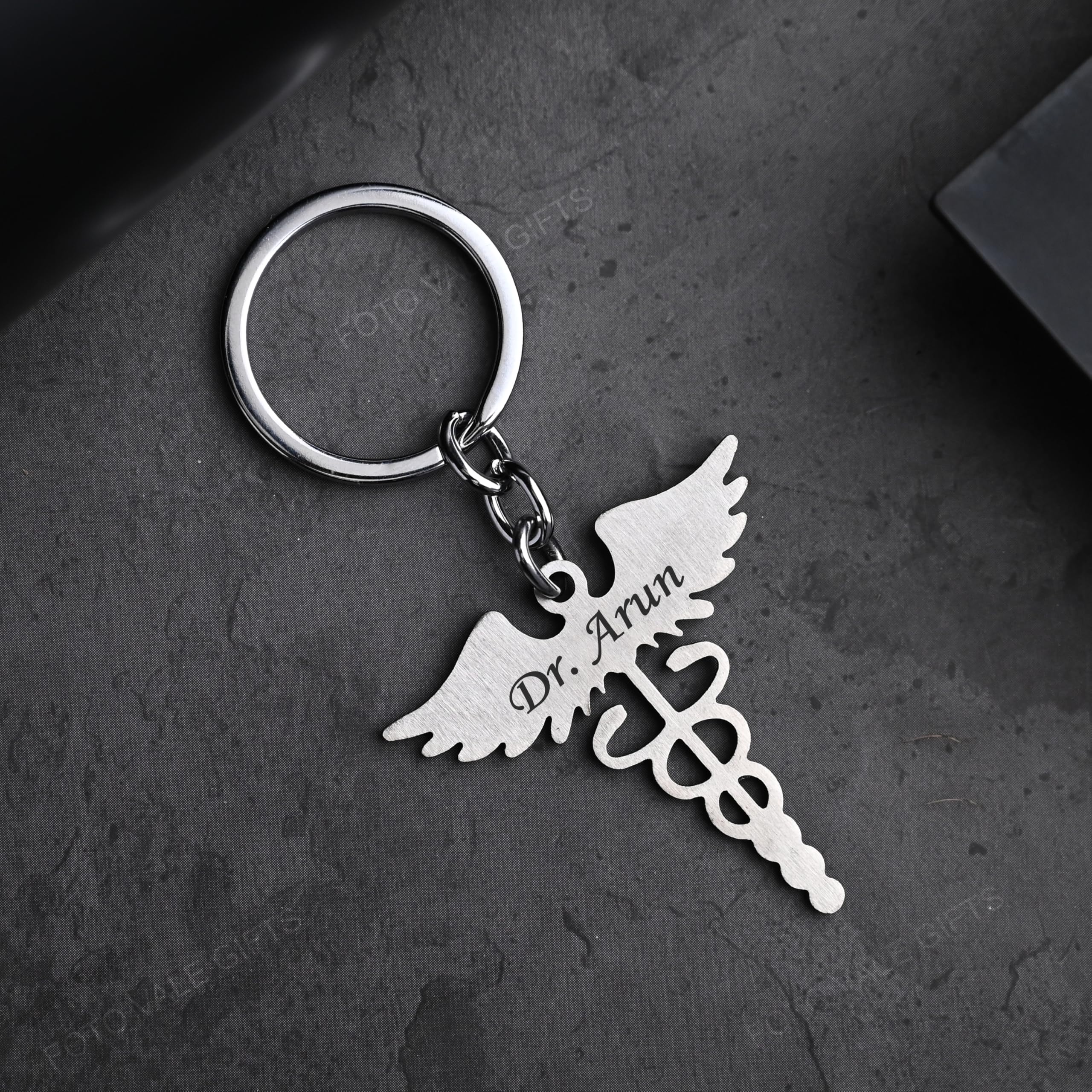 Personalized Name Keychain Stainless Steel | Custom Engraved Metal Keyring for Doctor, CA, Advocate, Rider & Car Lovers | Unique Gift for Men & Women-image-5