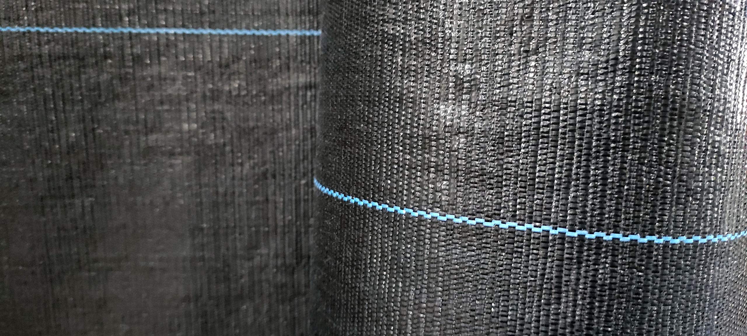 Malla antihierbas - 1'05 x 100 Metros - 105 gr/m2 - Tela Antihierbas Jardin Negra con Cuadros guía - Manta Antihierbas de Plástico para Huerto - Protección UV hasta 5 Años