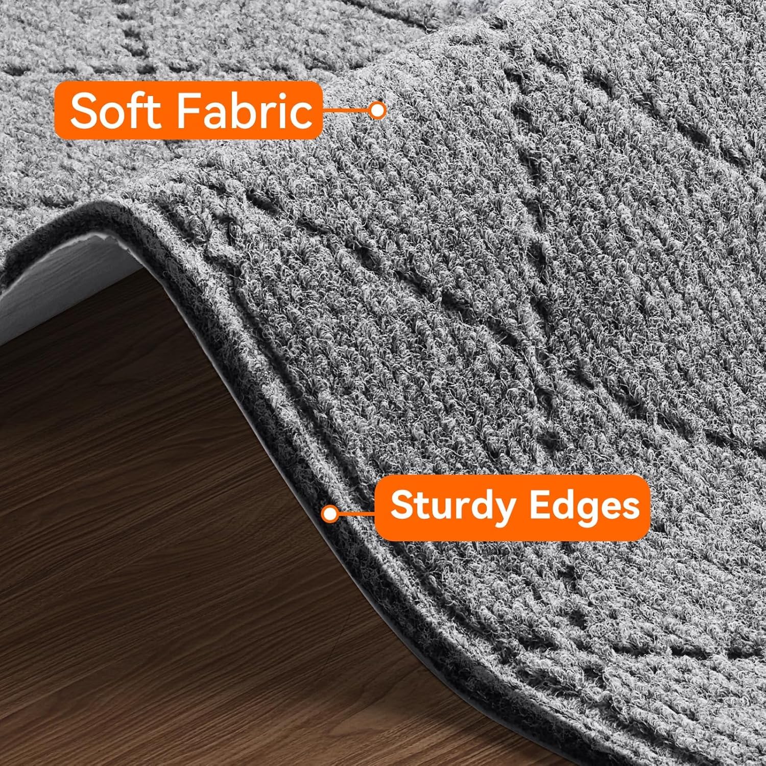 Stair Treads for Wooden Steps 15 PCS - 8’’ x 30’’, Non Slip Stair Runner, Machine Washable Stair Rugs Strips for Kids Pets and Elderly, Indoor Carpet for Stairs (Grey)