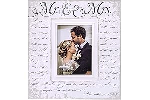 Personalized Malden Silkscreened Corinthians Verse Wood Picture Frame for Newlyweds
