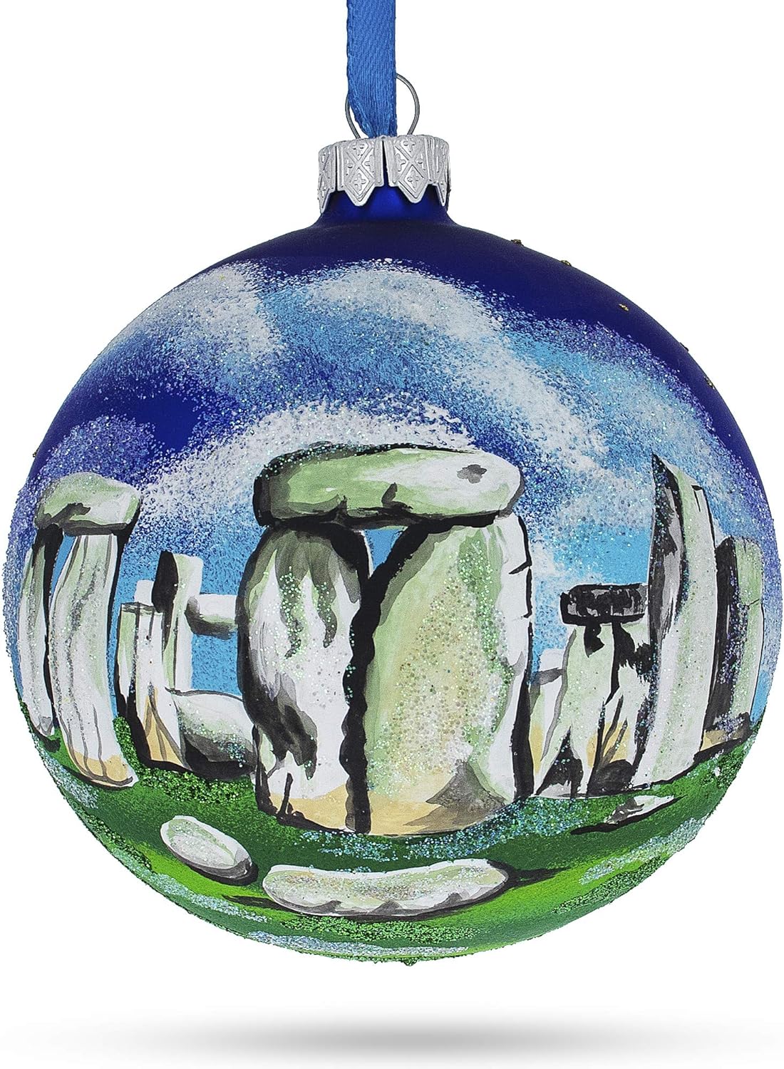 Stonehenge, United Kingdom Glass Ball Christmas Ornament 4 Inches