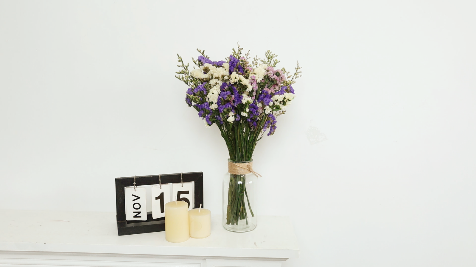 Ramo de flores secas Olvídame para decoración y DIY miniatura 7