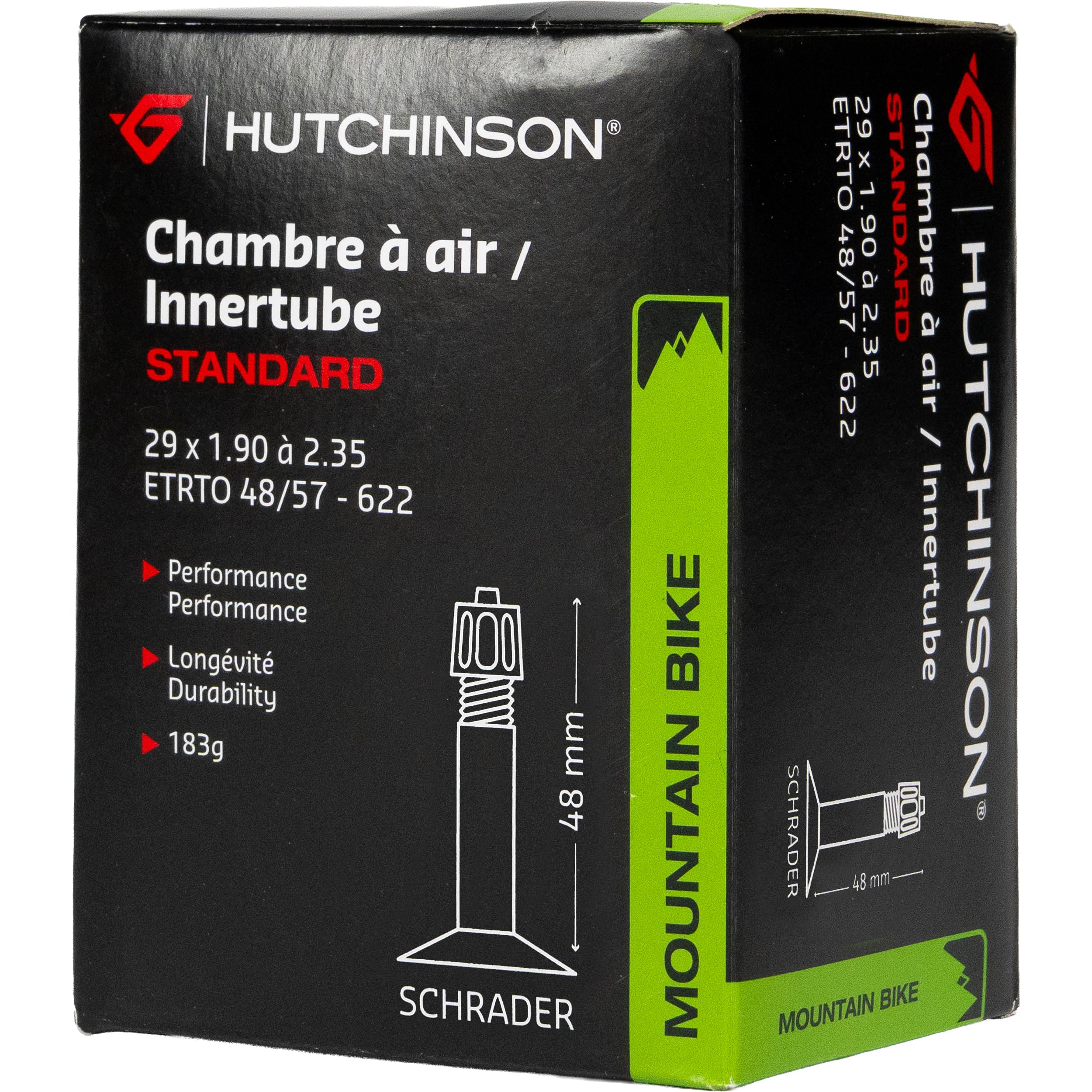 Hutchinson Standard - Bike camera., Unisex adult, CV657501, Black (Packaging May Vary)