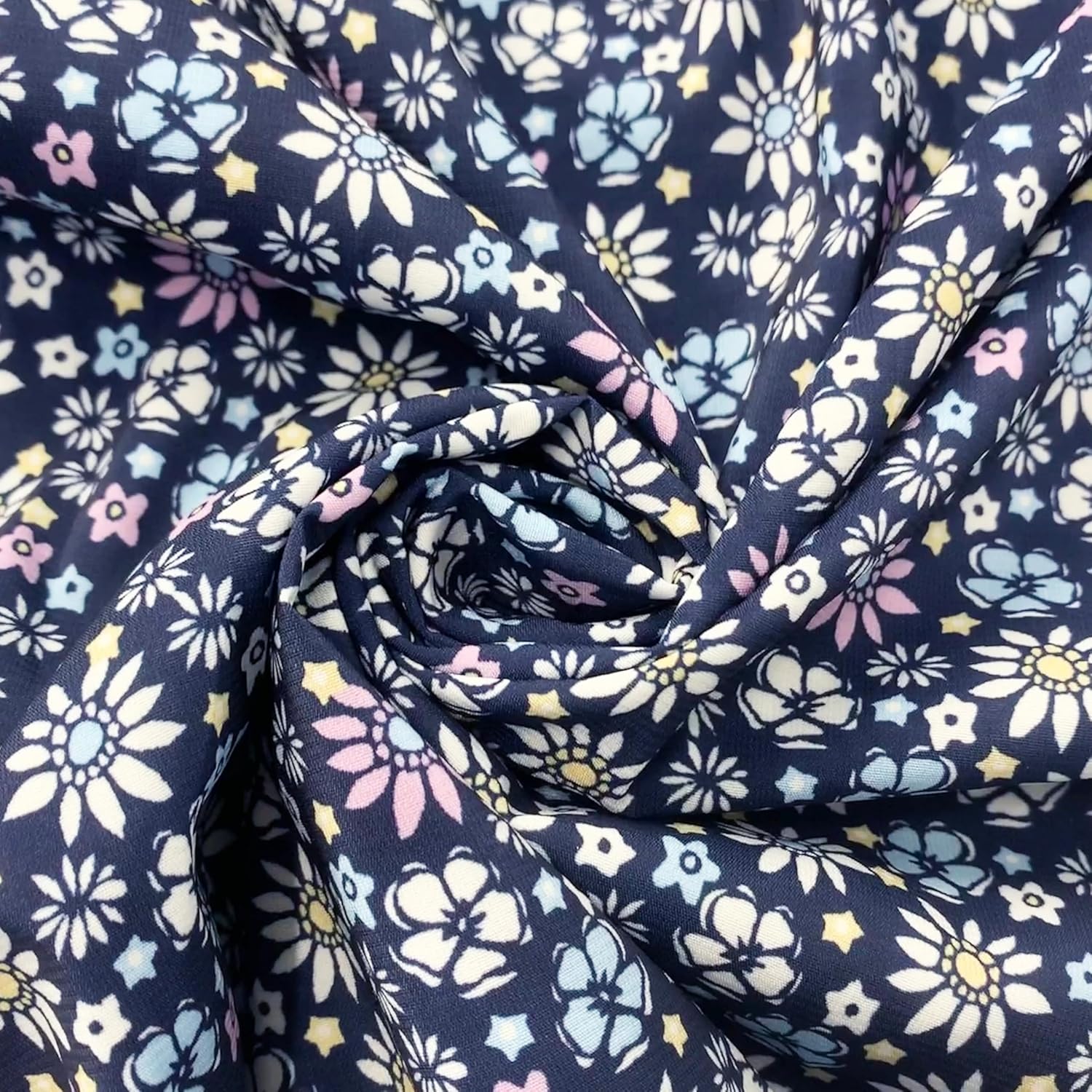 Womens Sundress 2025 Summer Boho Floral Short Sleeve Crewneck Midi Dress Casual A-Line Flowy Knee Lenth Dress with Pocket - Image 6