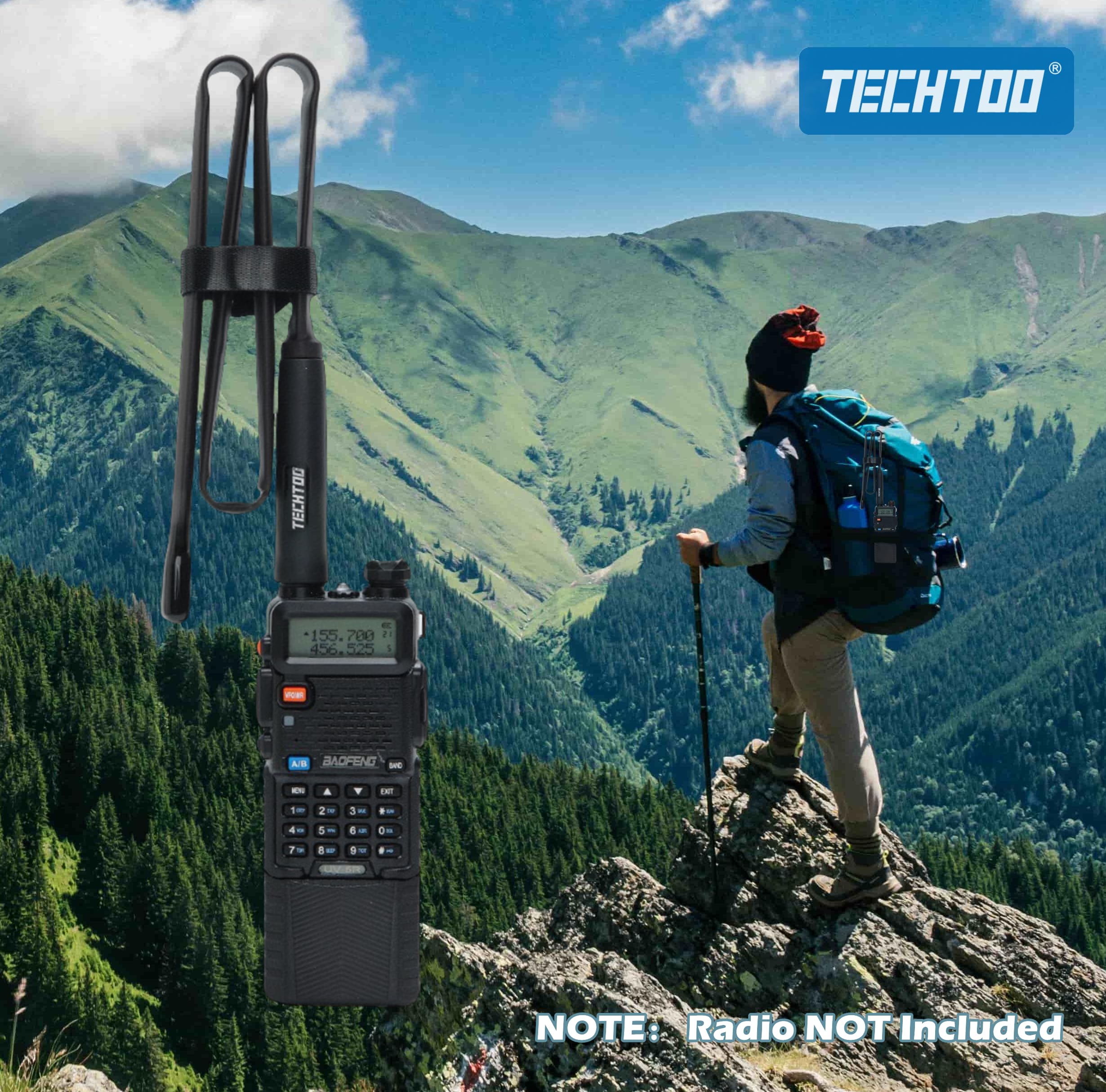 48.8 Inch ABBREE Tactical Dual Band Antenna For Ham Radio - View #10