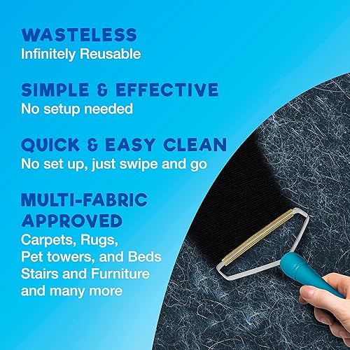 Miniatura 4 de Removedor de pelo de mascotas, removedor portátil de pelo de mascotas, removedor de pelo reutilizable para gatos y perros, removedor de pelo de