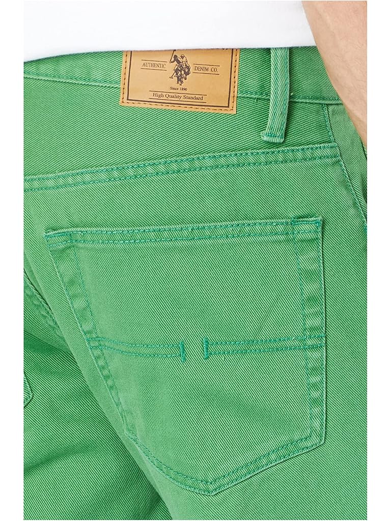U.S. POLO ASSN. Slim Straight Five-Pocket Jeans in Washed Cactus