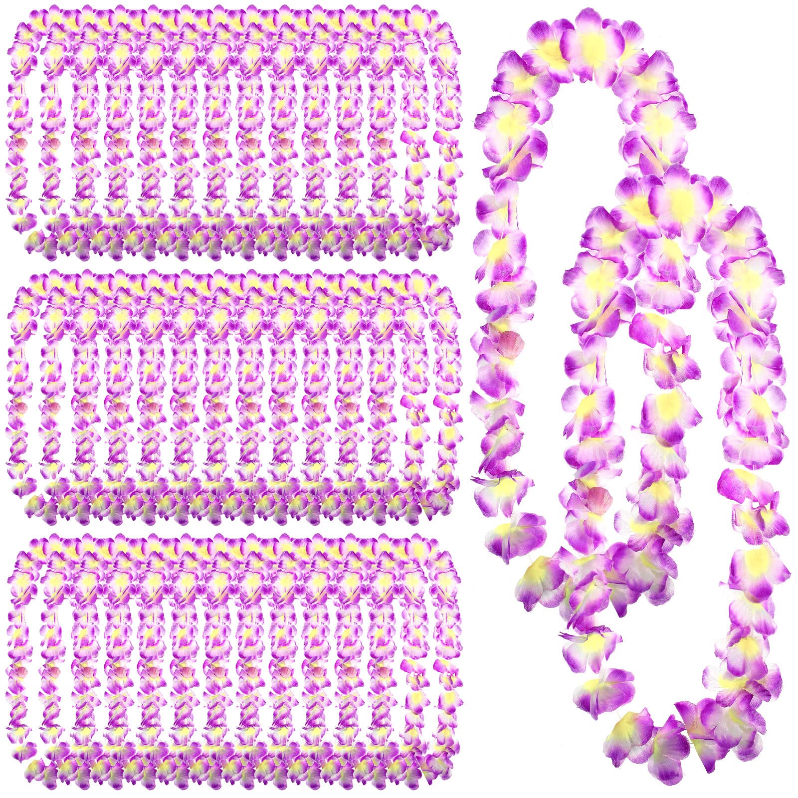 Colliers hawaïens en fleurs artificielles anti-irritation pour Luau