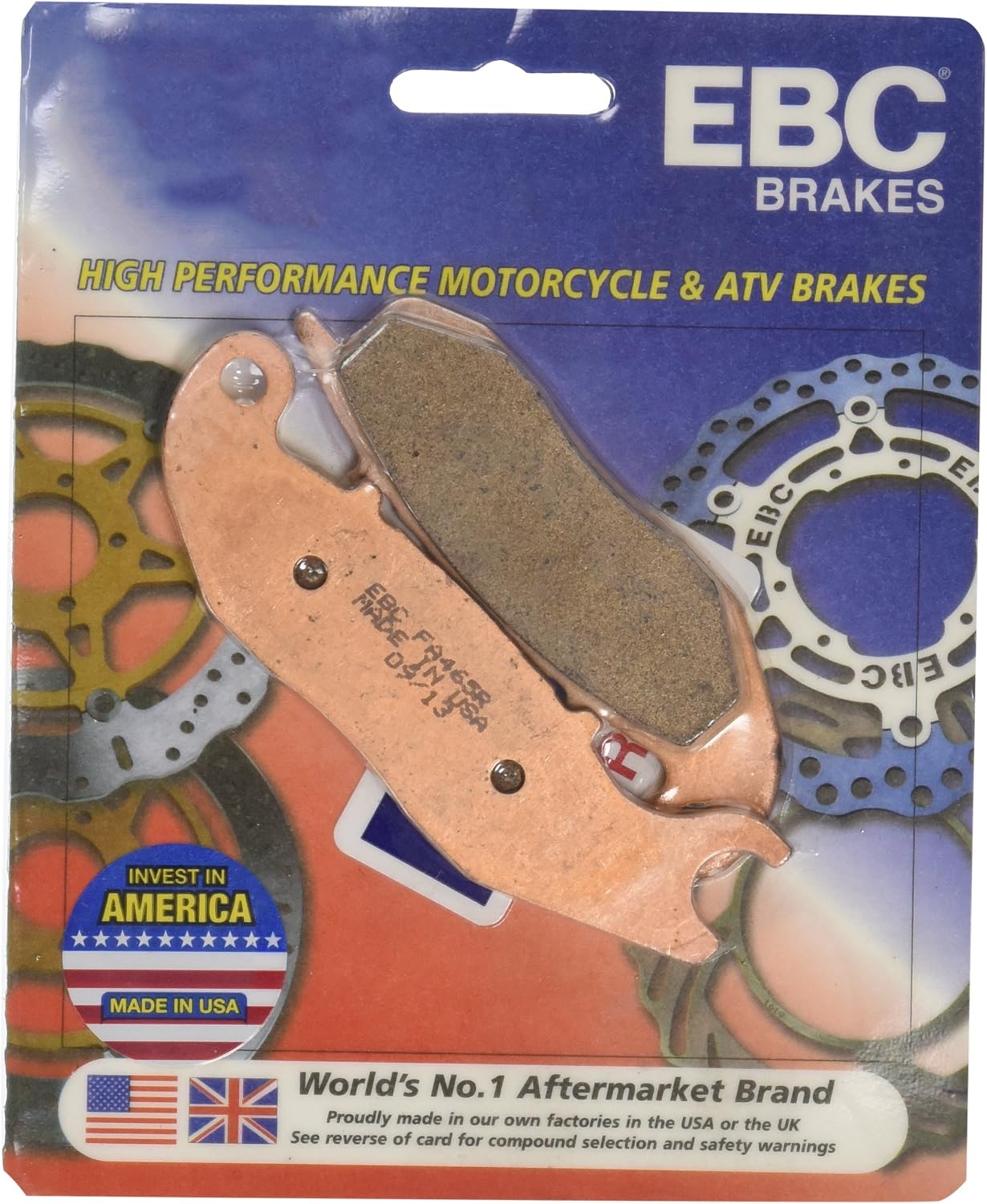 EBC Brakes FA465R R Series Sintered Disc Brake Pad, Black, 1x1x1