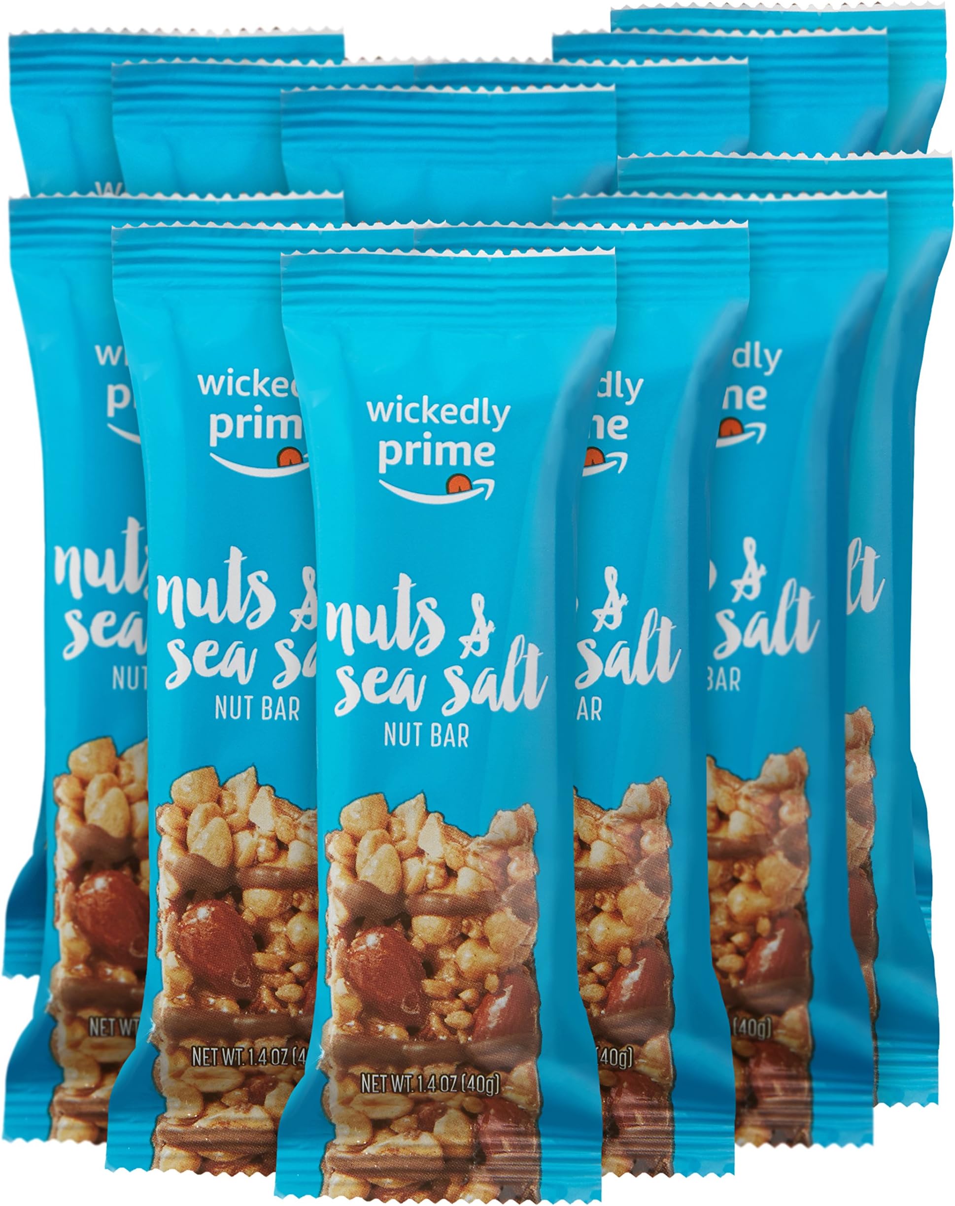 Wickedly Prime Nut Bar, Nuts & Sea Salt, Gluten Free, Kosher, 1.4 Ounce, 12 Count