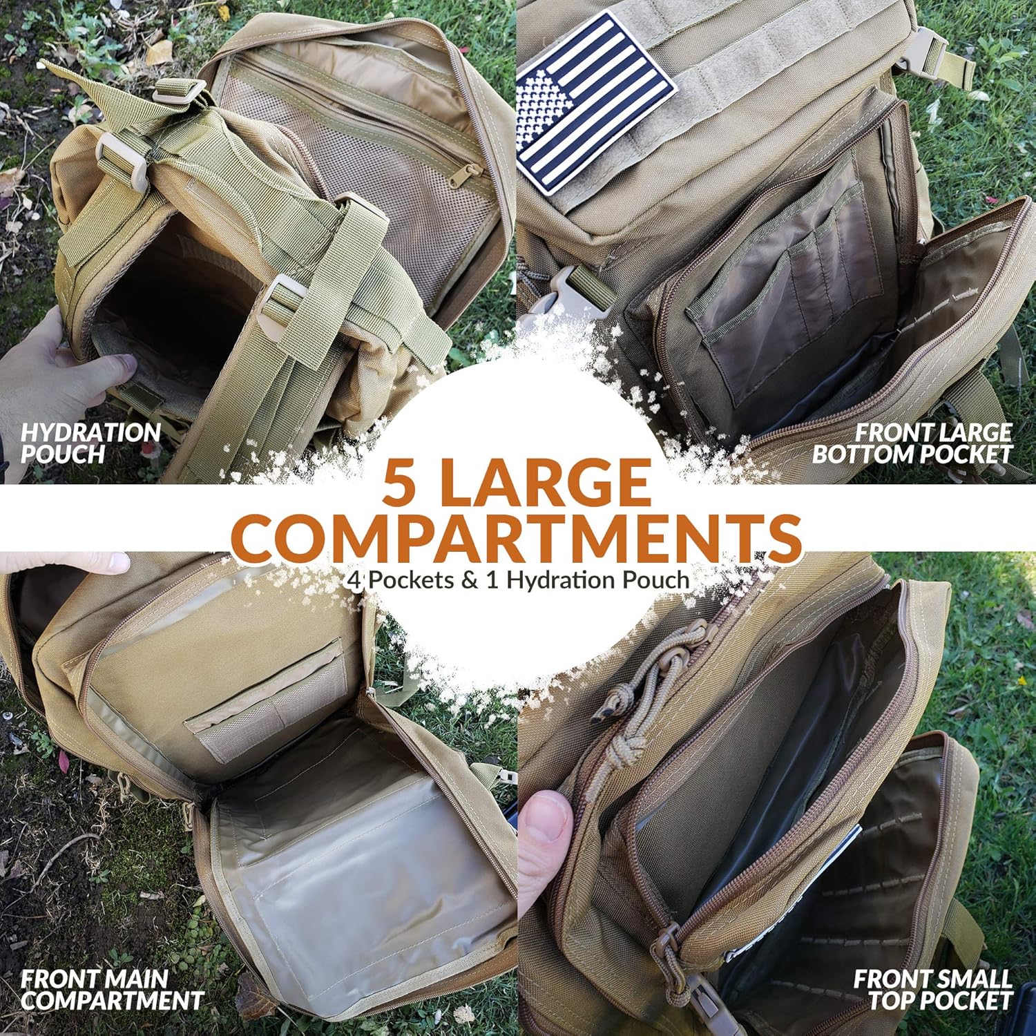 50L Expeditionary Tactical Backpack - Large Molle Bag