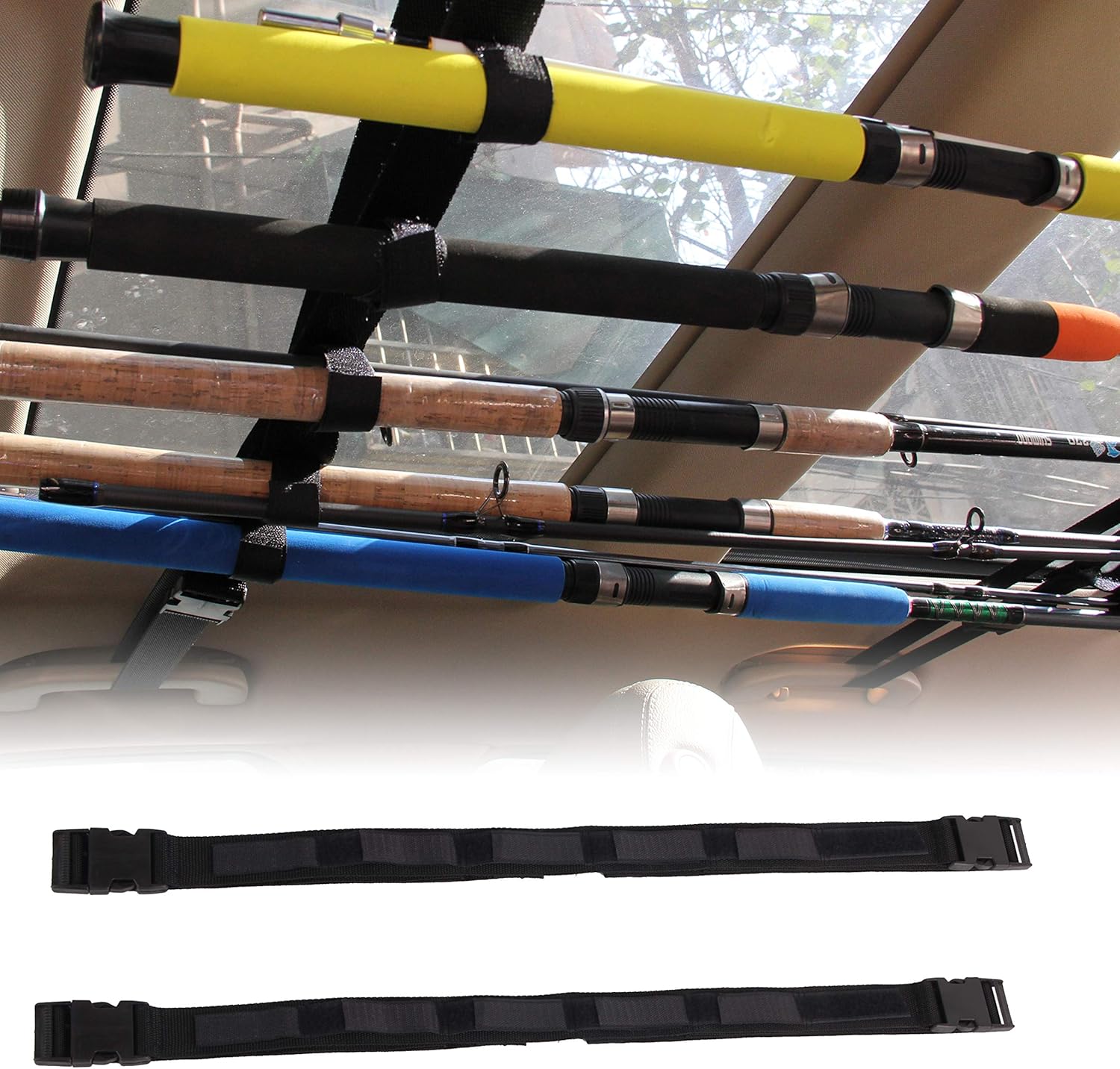 AGOOL Car Fishing Rod Holder Adjustable Fishing Rod Rack