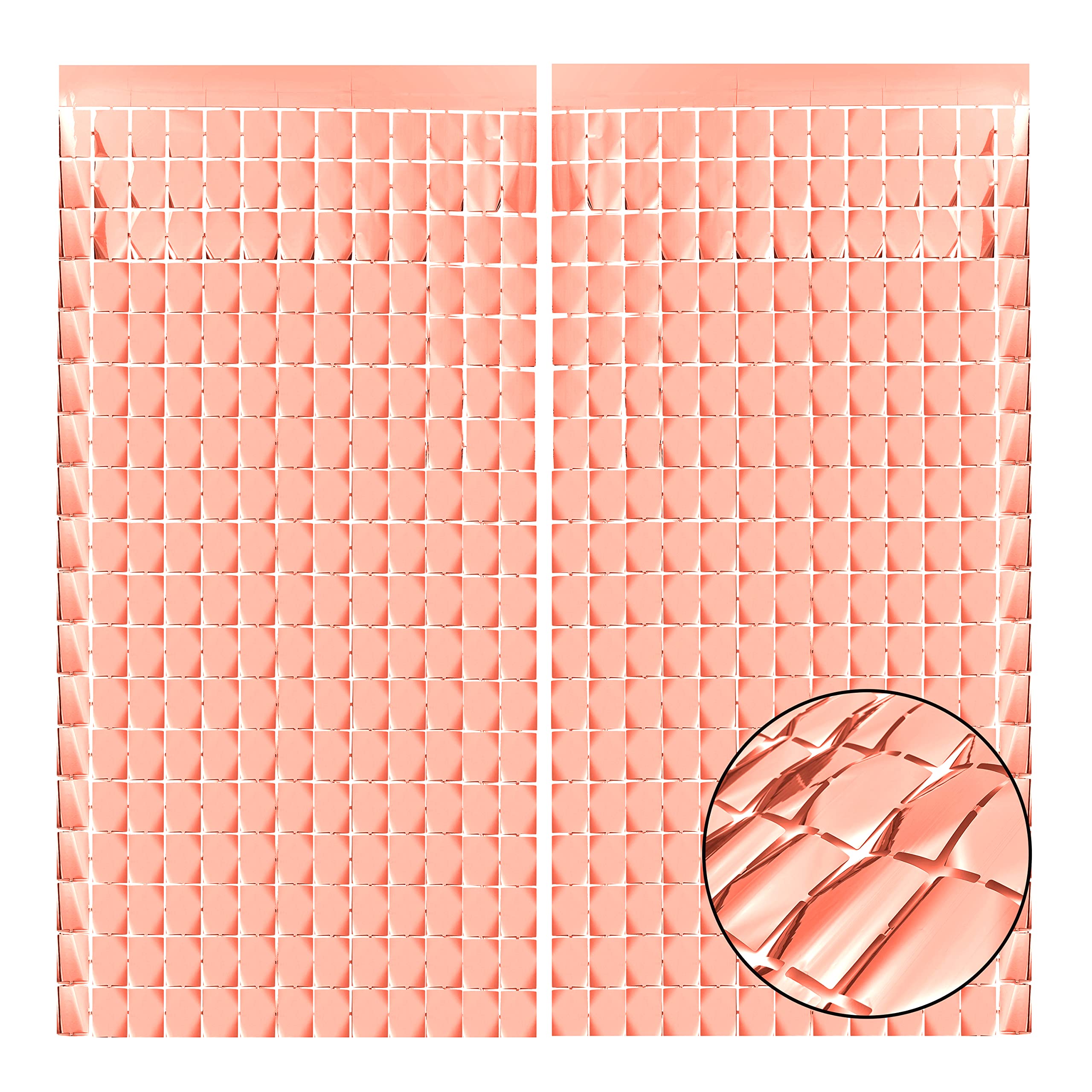 Amazon.com: Rose Gold Shimmer Wall Backdrop, Square Backdrop Curtain ...