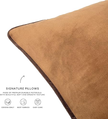 Miniatura 7 de MONDAY MOOSE - Juego de 4 fundas de cojín decorativas de terciopelo suave, diseño moderno de doble cara, mezcla y combina para la decoración del