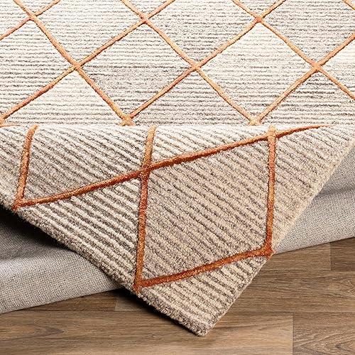 Miniatura 4 de MarkDay - Alfombras de área modernas Miette de 9 x 12 pulgadas color marrón oscuro color marrón amarillo y naranja para sala de estar dormitorio o