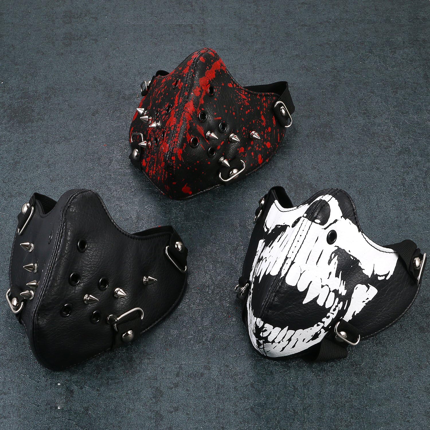 Aroncent 3Pcs Leather Dustproof/Antidust Mask with Adjustable Ear Loops- Pollen Allergy, Running, Cycling