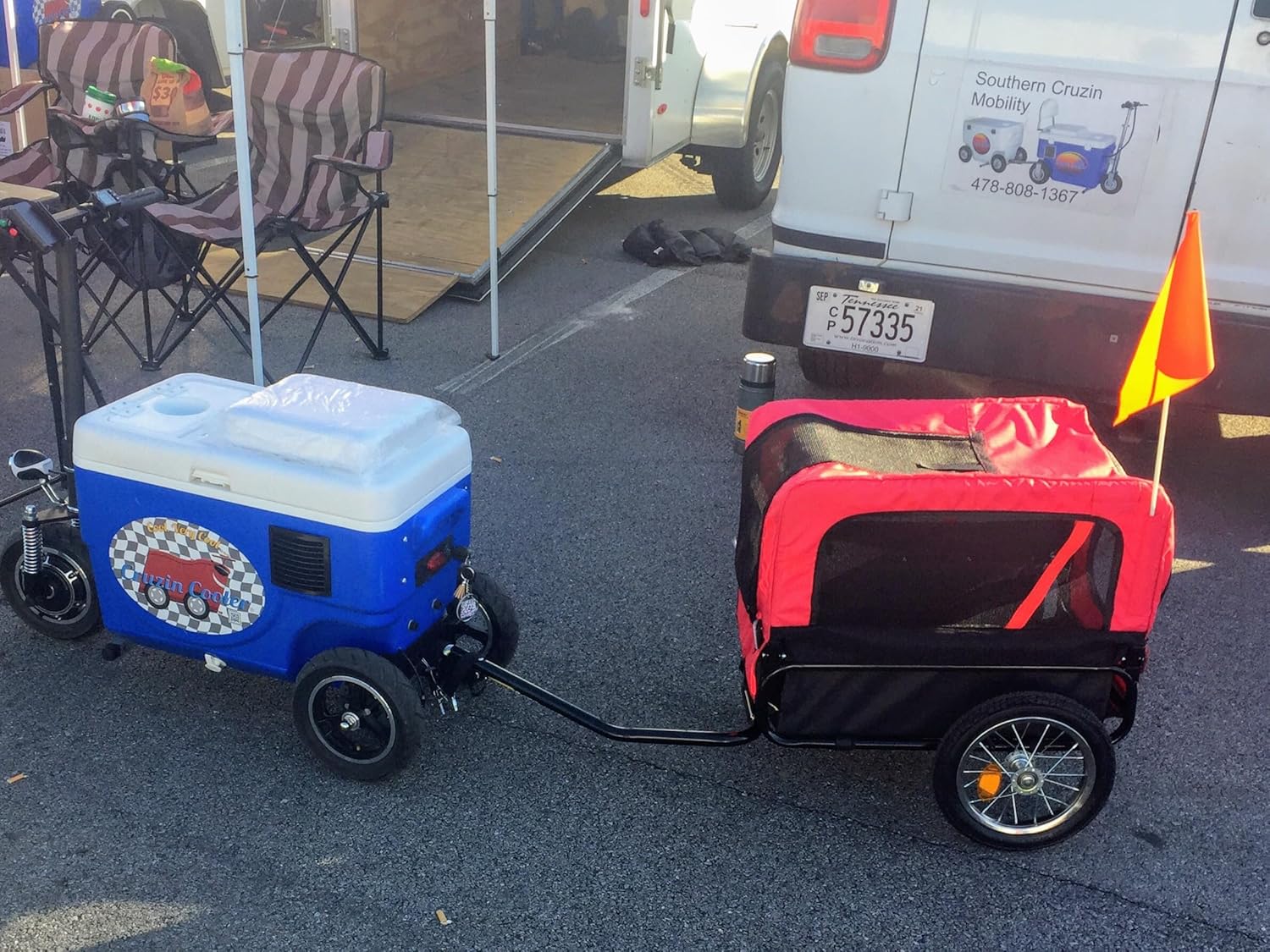 Cruzin Cooler® CZHB Sport X-Li Electric Cooler Scooter, Blue