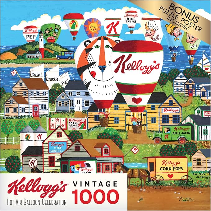 Puzzle de 1000 piezas RoseArt Kellogg's Hot Air Balloon miniatura 4