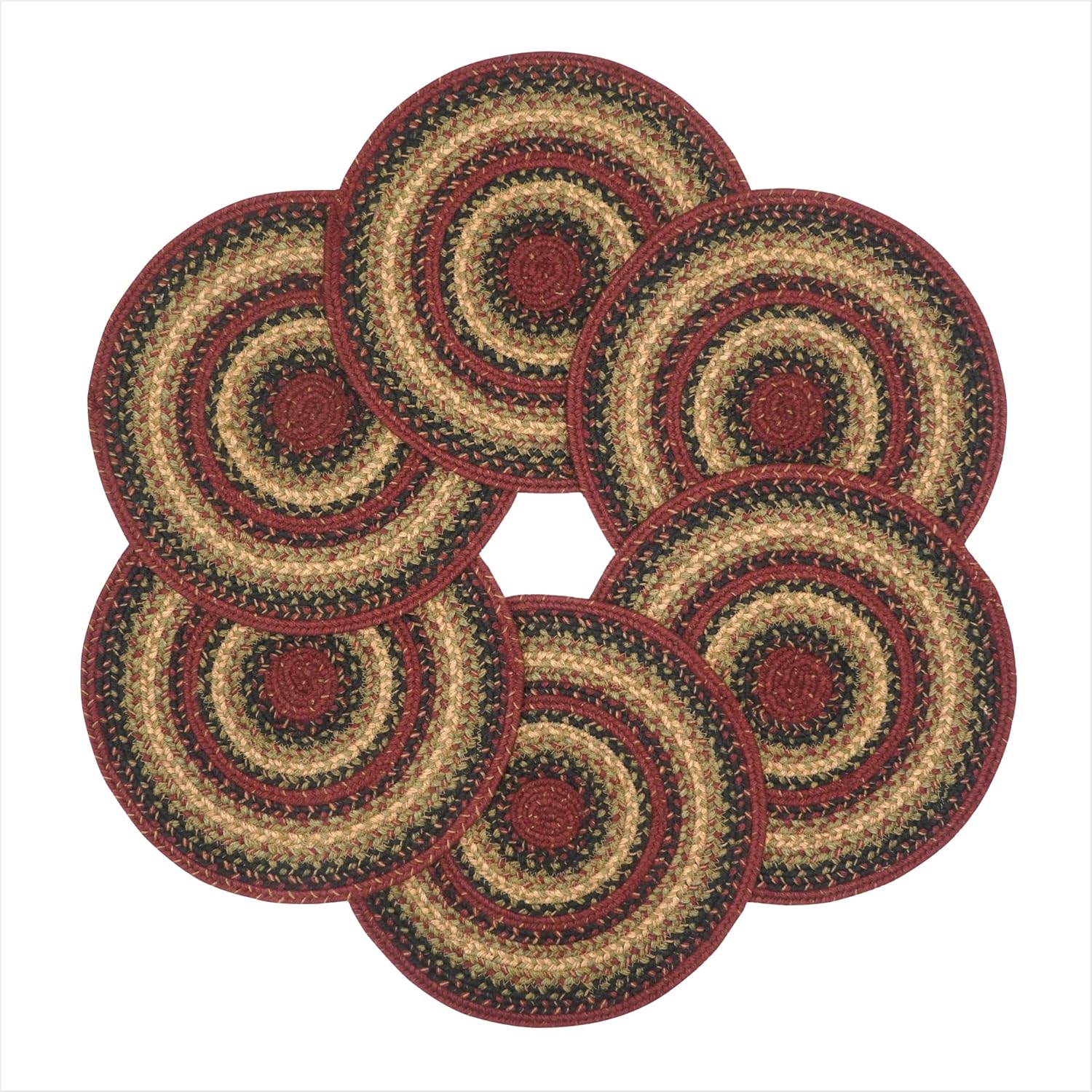 Highland Pot Holders Trivets 6 Piece Jute Trivet Mat for