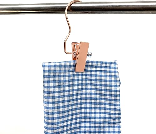 Miniatura 5 de Percha para botas de metal de 4.5 pulgadas, clips de oro rosa para guantes, zapatos, ganchos para extensiones de cabello, clips de pelucas, paquete