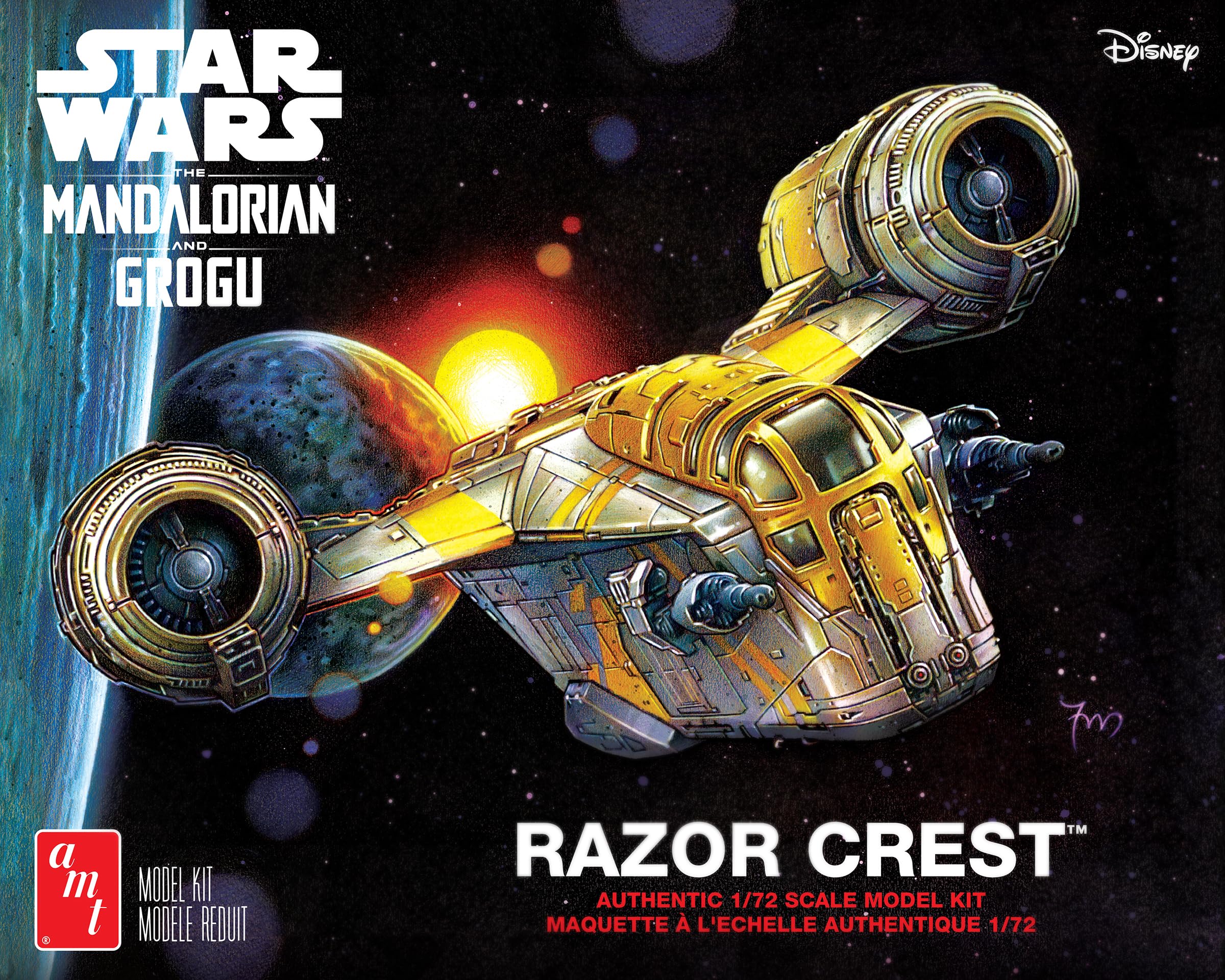 AMT Star Wars: The Mandalorian & Grogu Razor Crest 1:72 Scale Model Kit