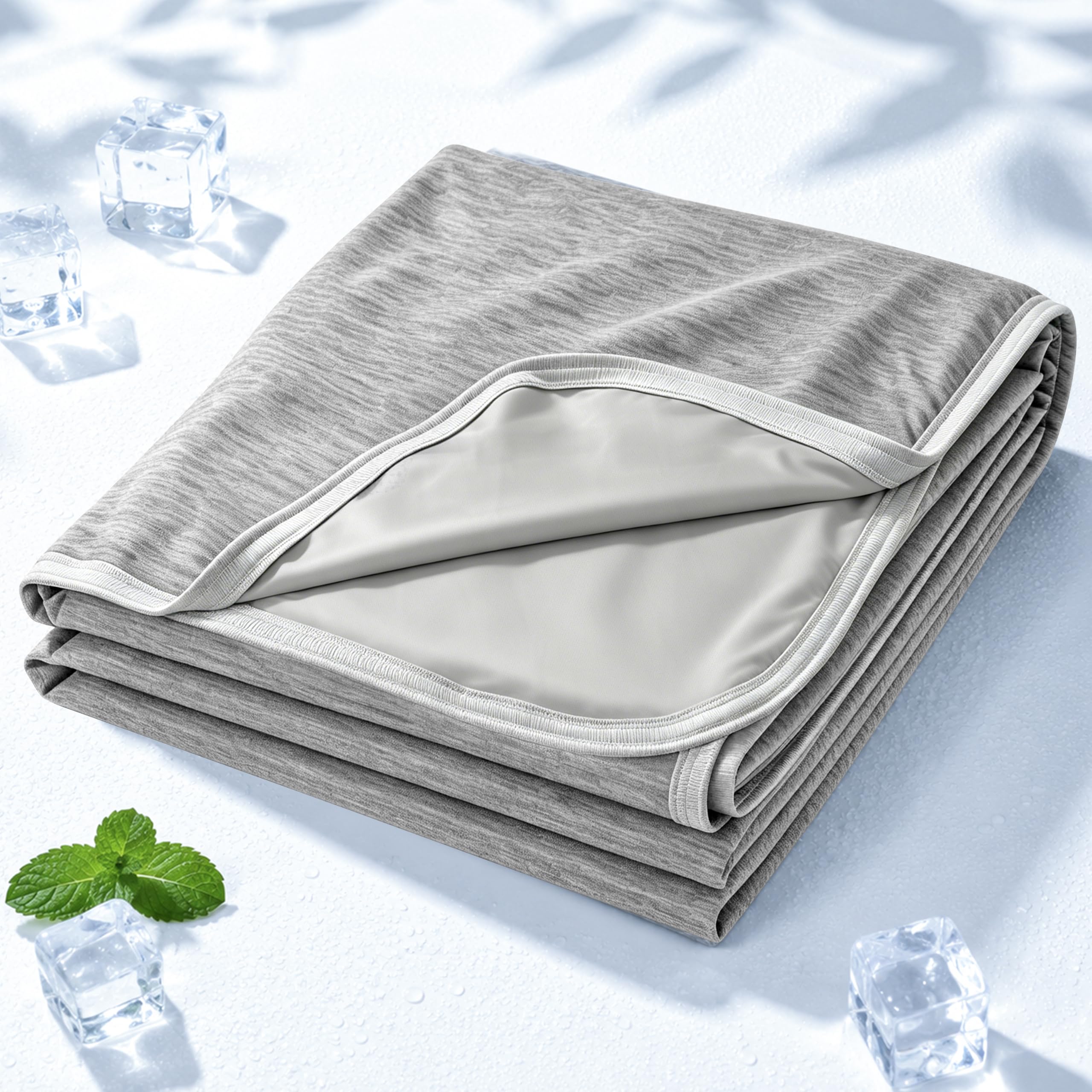 IEEILULU Coperta Rinfrescante 200 x 220 cm, 2 in 1 Doppio Lato Estate, Arc-Chill Q-Max>0.4, Coperta con Sacca di Riordino, Regali d'Estate