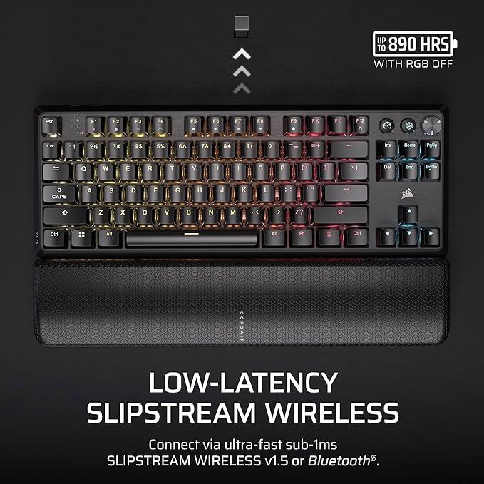 Teclado Gamer Corsair K70 CORE TKL Inalámbrico RGB Negro miniatura 6